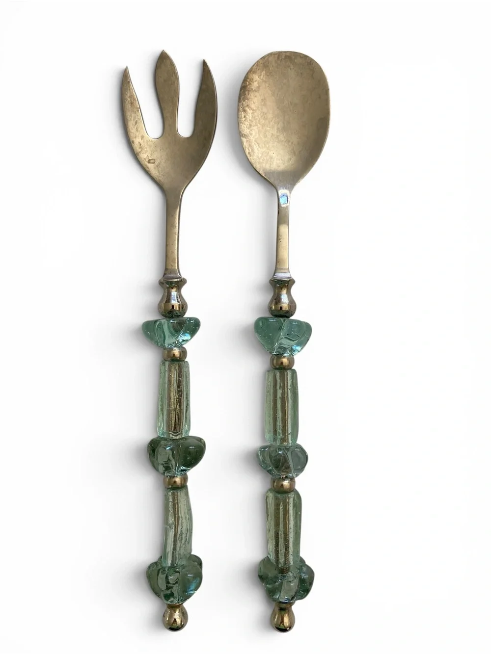 Salad Servers with Changeable Beads